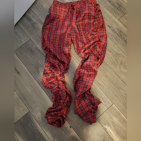 Unisex Black & Red Pants Hot topic String to pull - Picture 8 of 8